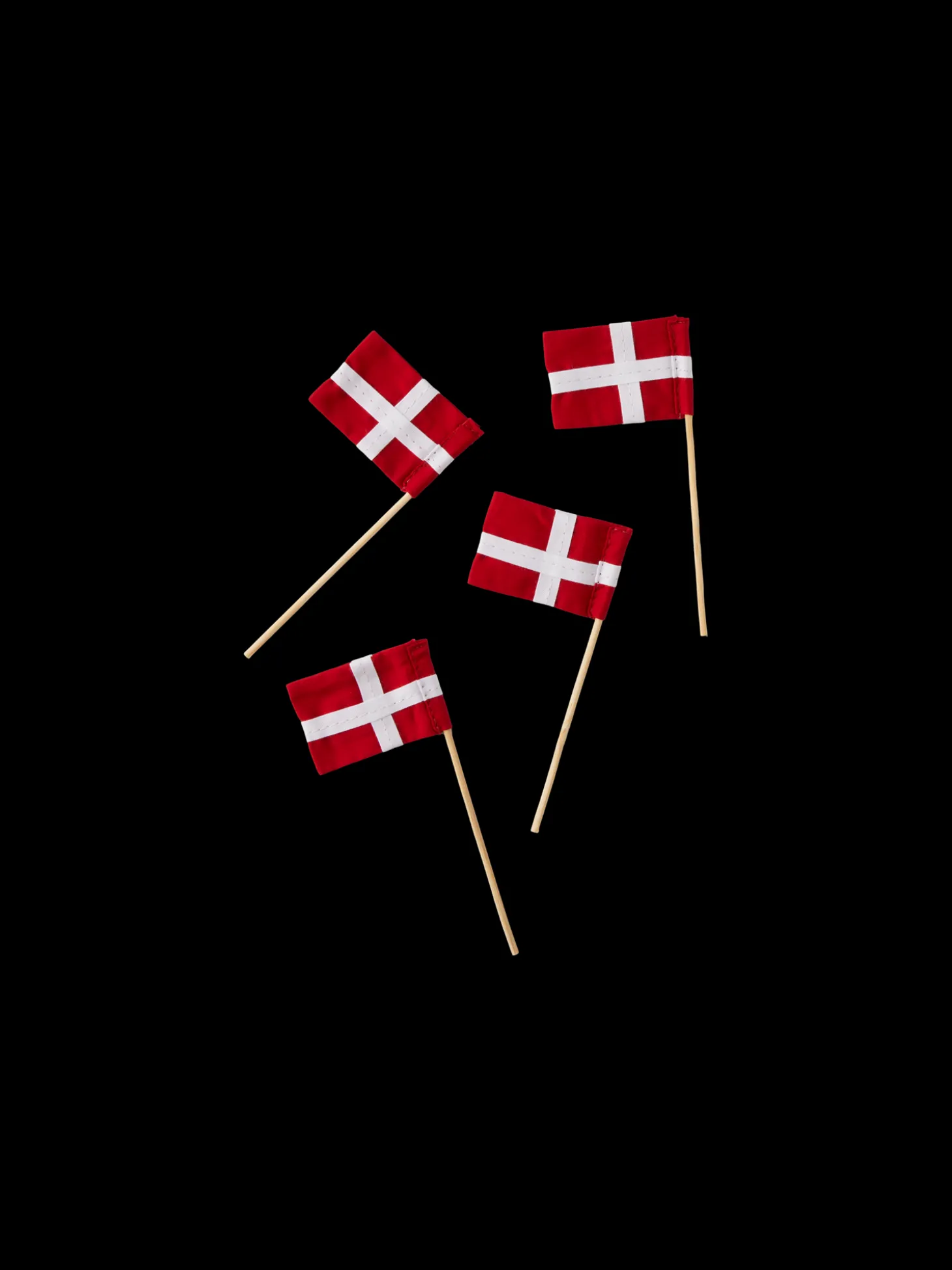 Dannebrogsflag Til Kage 4-pak