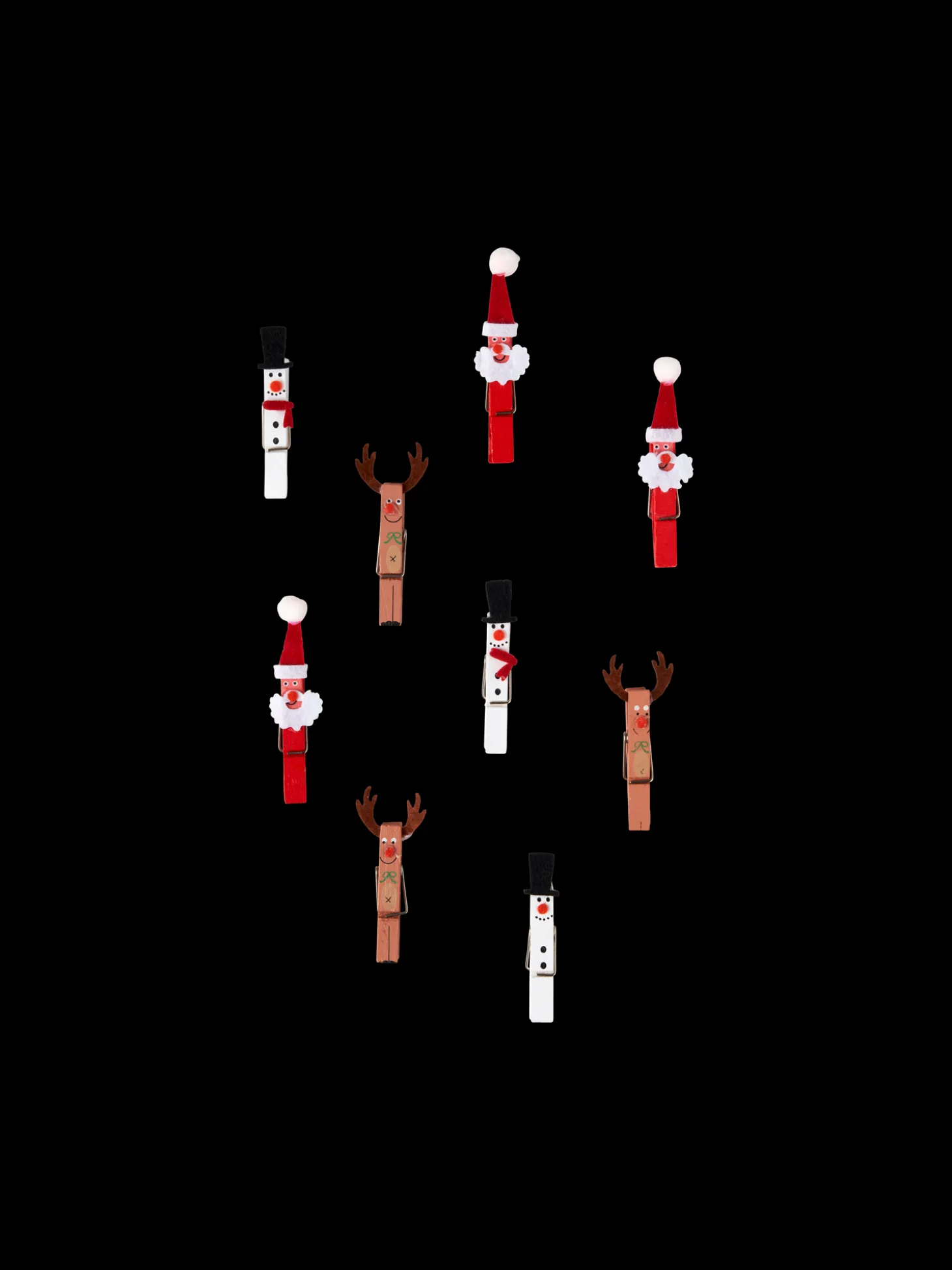 Dekorative Juleklemmer