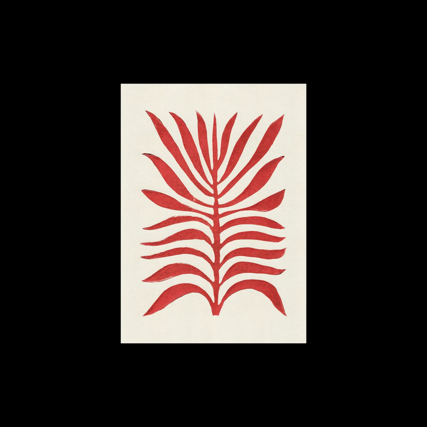 Plakat Red Branch / Lino Print A3